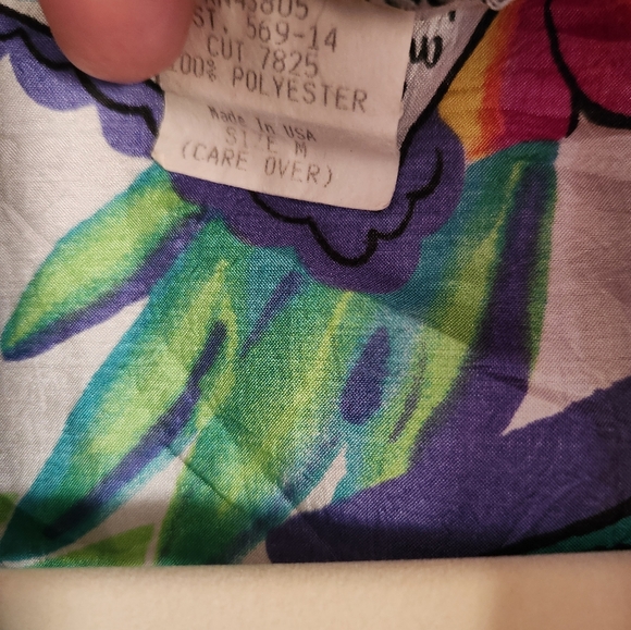 Joan Walters Tropical Print Camp Shirt, M - Picture 4 of 4